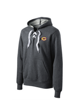 Load image into Gallery viewer, Clinton School C Lace up pull over hooded sweatshirt