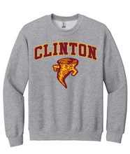 Load image into Gallery viewer, Clinton School Youth Curved Clinton Tornado Gildan Crewneck
