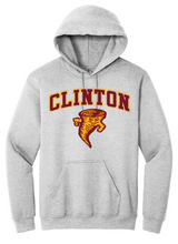 Load image into Gallery viewer, Clinton School Adult Curved Clinton Tornado Gildan hoodie