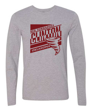 Load image into Gallery viewer, Clinton School Adult Slanted Clinton Gildan Long-sleeve
