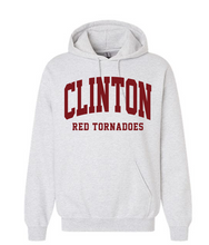 Load image into Gallery viewer, Clinton Store Adult Curved Maroon Clinton Gildan hoodie