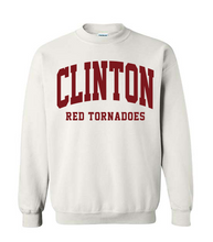 Load image into Gallery viewer, Clinton School Youth Curved Maroon Clinton Gildan Crewneck