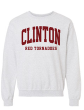 Load image into Gallery viewer, Clinton School Adult Curved Maroon Clinton Gildan Crewneck