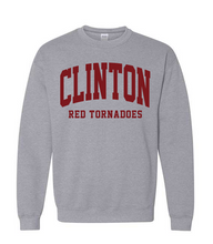 Load image into Gallery viewer, Clinton School Adult Curved Maroon Clinton Gildan Crewneck
