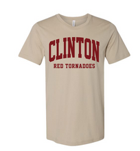 Load image into Gallery viewer, Clinton School Youth Curved Maroon Clinton Bella Canvas t-shirt